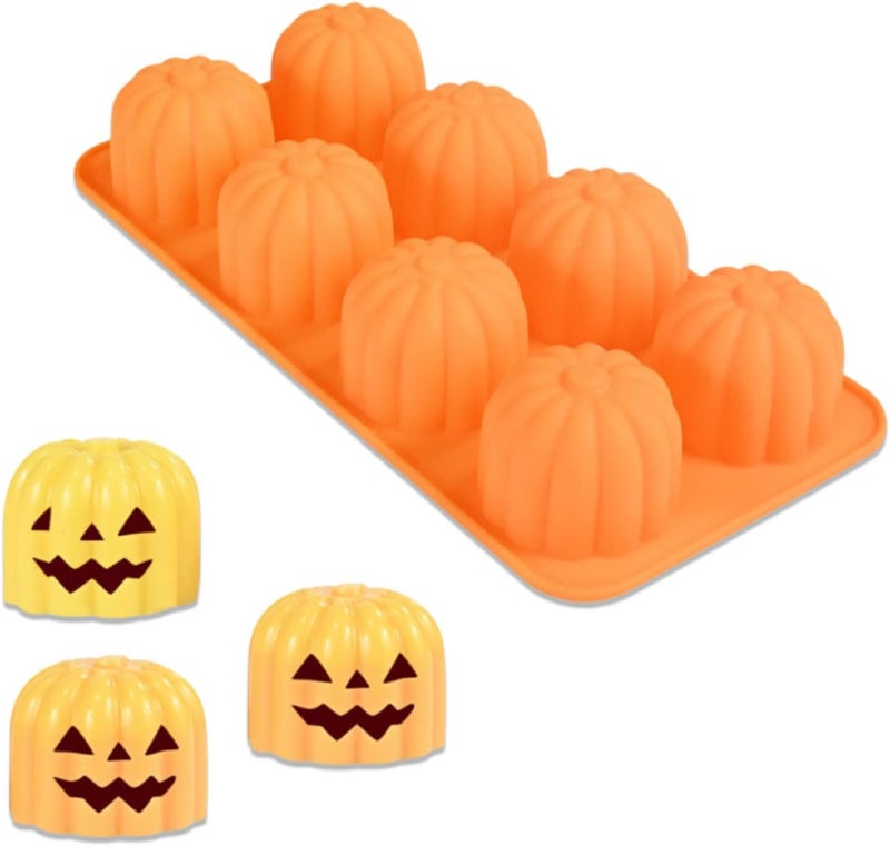 Mtruil 1 Pcs Silicone Chocolate Molds Fall Thanksgiving Halloween Christmas Autumn Pumpkin Candy Chocolate Mold Silicone Molds for Candy Jelly Wax Melt Ice Cubes Cake Decorations - Image 1